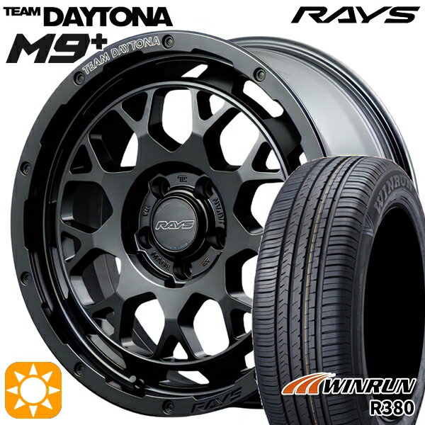 【取付対象】マツダ6 エクストレイル 225/60R18 104V XL ウィンラン R380 RAYS レイズ チームデイトナ M9+ BOJ 18インチ 7.5J 5H114.3 サマータイヤホイールセット