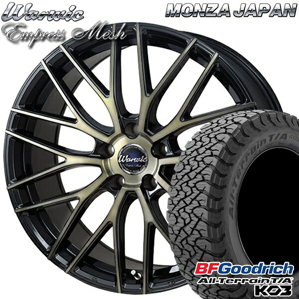 【取付対象】225/65R17 107/103S RBL BFグッドリッチ オールテレーン T/A KO3 モンツァ ワーウィック エンプレスメッシュ ブラッククリア/ポリッシュ 17インチ 7.0J 5H114.3 サマータイヤホイールセット