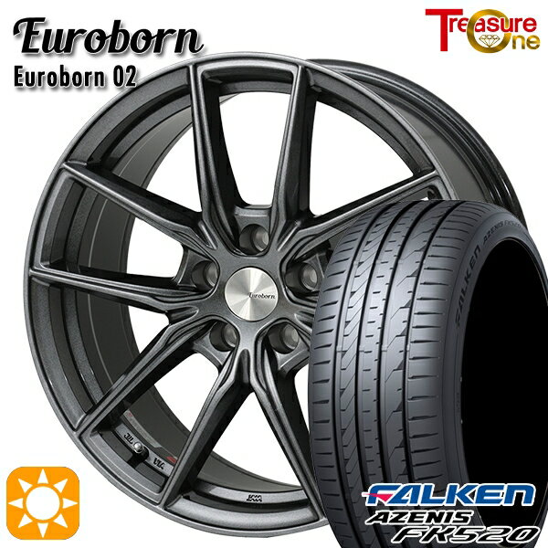 BMW (G42/G20/G21/G22/G23) 225/45R18 95Y XL ファルケン アゼニス FK520 トレジャーワン ユーロボーン 02 ガンメタリックブラック 18インチ 8.0J 5H112 サマータイヤホイールセット