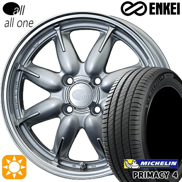 【18日限定!ダイヤモンド会員限定P13倍!】 フィット アクア 185/60R15 88H XL ミシュラン プライマシー4 ENKEI オール オールワン マシニングシルバー 15インチ 6.0J 4H100 サマータイヤホイールセット