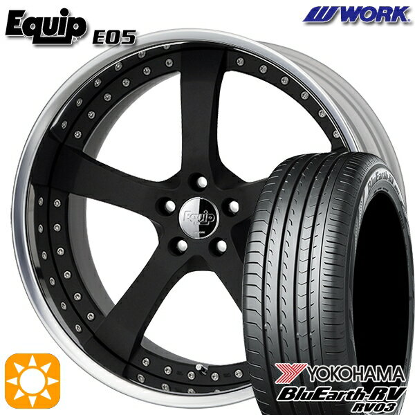 【取付対象】245/40R20 99W XL ヨコハマ ブルーアース RV03 ワーク エクイップ 05 ブラックアルマイト 20インチ 8.0J 5H114.3 サマータイヤホイールセット