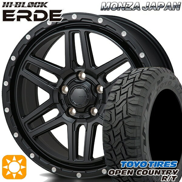 【取付対象】225/65R17 102Q トーヨー オープンカントリー R/T モンツァ ハイブロック エルデ サテンブラック/ミーリング 17インチ 7.5J 5H114.3 サマータイヤホイールセット