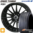 3/20 P5倍！215/35R18 84W XL ウィンラン R330 KYOHO エンケイチューニング FC01 セミグロスブラック×ロゴレーザーエッジング 18インチ 7.0J 5H114.3 サマータイヤホイールセット