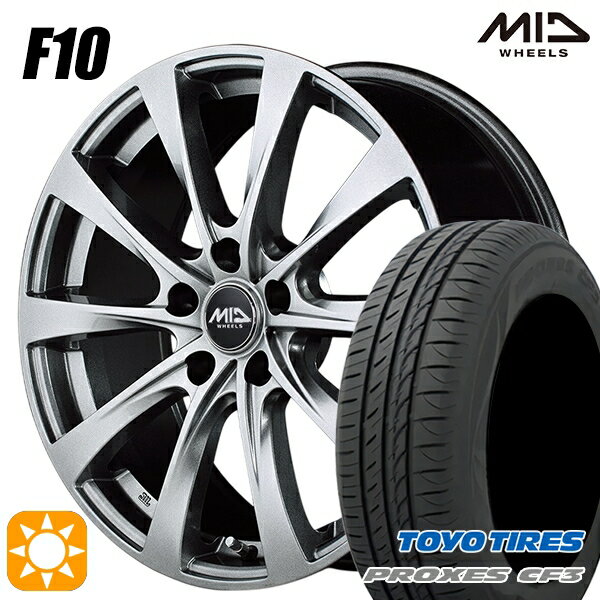 【取付対象】エスクァイア セレナ 205/50R17 93V XL トーヨー プロクセス CF3 MID ユーロスピード F10 メタリックグレー 17インチ 7.0J 5H114.3 サマータイヤホイールセット