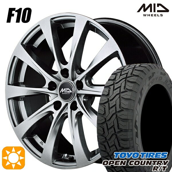 【取付対象】RAV4 エクストレイル 225/60R17 99Q トーヨー オープンカントリー R/T MID ユーロスピード F10 メタリックグレー 17インチ 7.0J 5H114.3 サマータイヤホイールセット