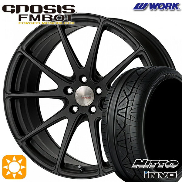 【取付対象】245/35R20 95W XL ニットー インヴォ INVO WORK グノーシス FMB01 ブラックアノダイズド 20インチ 8.5J 5H114.3 サマータイヤホイールセット