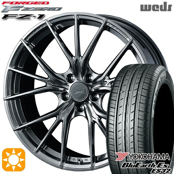 【取付対象】セレナ 215/40R18 85W ヨコハマ ブルーアース ES32 Weds ウェッズ 鍛造 F ZERO FZ-1 ダイヤモンドブラック 18インチ 7.5J 5H114.3 サマータイヤホイールセット