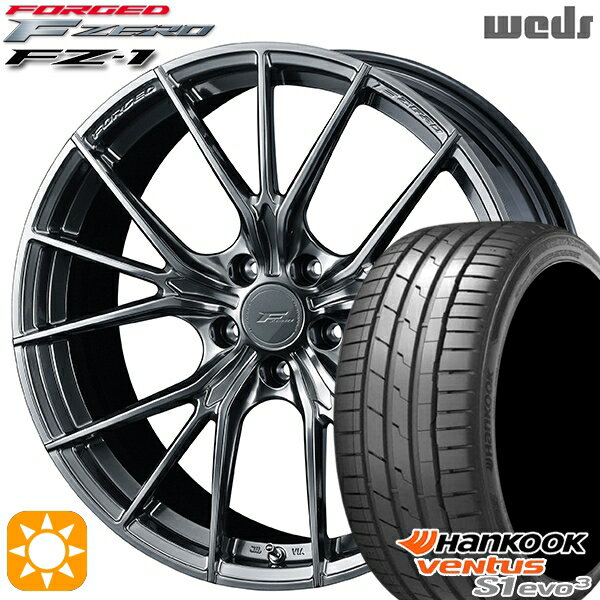 【取付対象】215/40R18 89Y XL ハンコック veNtus S1 evo3 K127 Weds ウェッズ 鍛造 F ZERO FZ-1 ダイヤモンドブラック 18インチ 7.5J 5H100 サマータイヤホイールセット