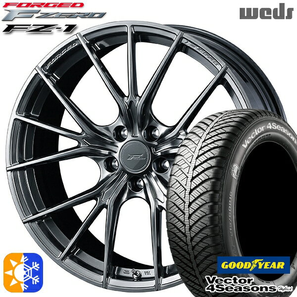 アクセラ アテンザ 215/45R18 89H グッドイヤー ベクター フォーシーズンズ Weds ウェッズ 鍛造 F ZERO FZ-1 18インチ 7.5J 5H114.3 ダイヤモンドブラック オールシーズンタイヤホイールセット