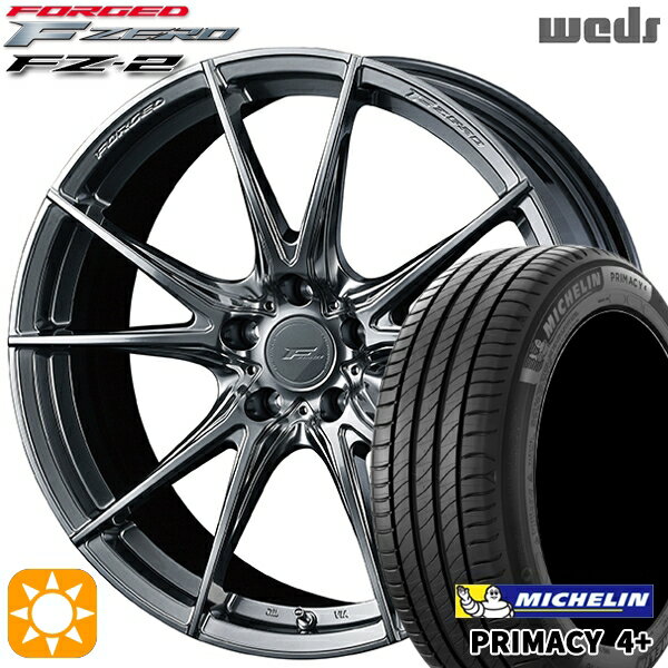 【取付対象】225/45R18 95W XL ミシュラン プライマシー4プラス Weds ウェッズ 鍛造 F ZERO FZ-2 ダイヤモンドブラック 18インチ 7.5J 5H114.3 サマータイヤホイールセット