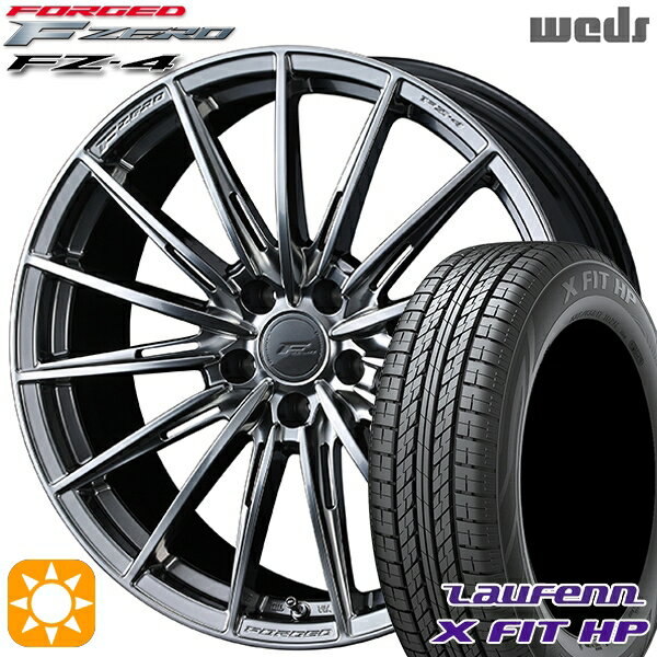 【取付対象】アウトランダー デリカD5 225/55R18 98V ラウフェン X FIT HP LA41 Weds ウェッズ 鍛造 F ZERO FZ-4 ダイヤモンドブラック 18インチ 7.5J 5H114.3 サマータイヤホイールセット