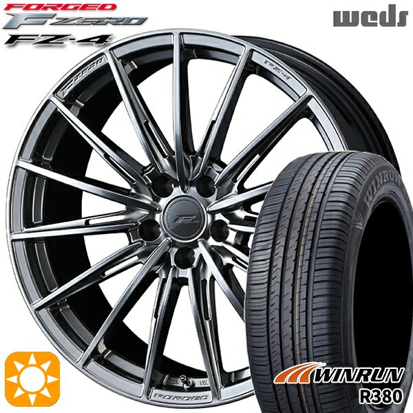 【取付対象】マツダ6 エクストレイル 225/60R18 104V XL ウィンラン R380 Weds ウェッズ 鍛造 F ZERO FZ-4 ダイヤモンドブラック 18インチ 8.0J 5H114.3 サマータイヤホイールセット