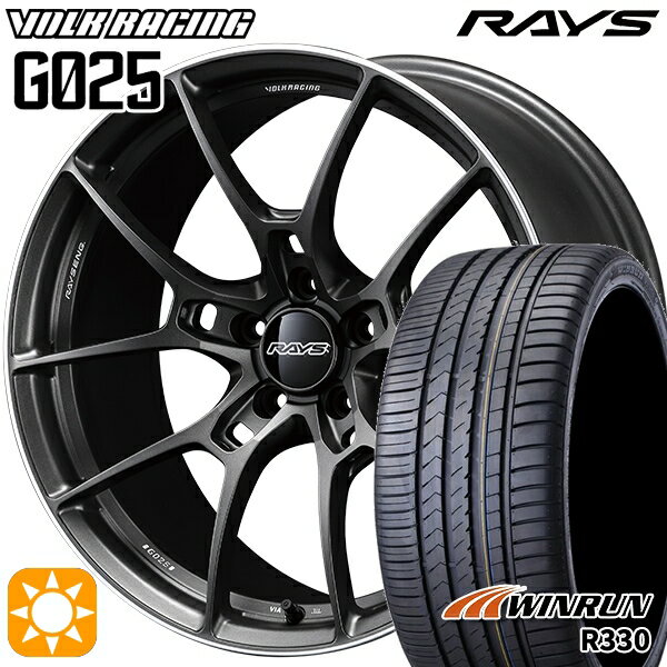 【取付対象】アクセラ アテンザ 215/45R18 93W XL ウィンラン R330 RAYS ボルクレーシング G025 MK 18インチ 7.5J 5H114.3 サマータイヤホイールセット