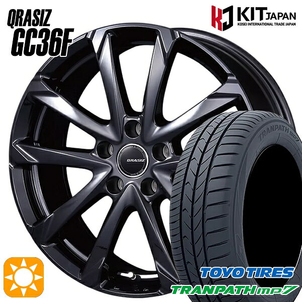 【取付対象】215/55R17 94V トーヨー トランパス mp7 コーセイ クレイシズ GC36F グロッシーブラック 17インチ 7.0J 5H100 サマータイヤホイールセット