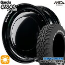 【取付対象】225/75R16 103/100Q トーヨー オープンカントリー M/T MID ガルシアシスコブラックムーン ブラック 16インチ 5.5J 5H139.7 サマータイヤホイールセット(2)