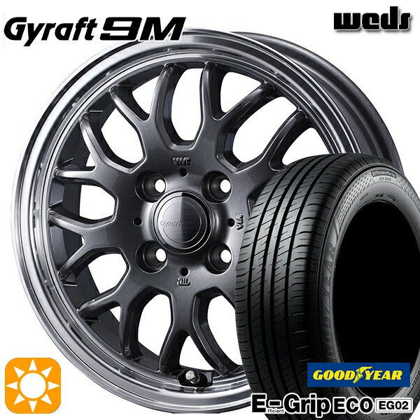 【取付対象】185/60R15 84H グッドイヤー エフィシェントグリップ EG02 ウェッズ グラフト 9M GM/RP 15インチ 5.5J 4H100 サマータイヤホイールセット