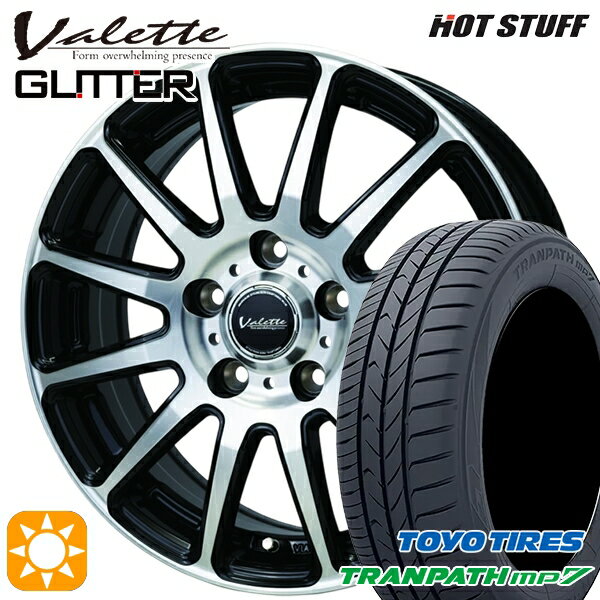 【取付対象】215/65R16 98H トーヨー トランパス mp7 ホットスタッフ ヴァレット グリッター BK/P 16インチ 6.0J 5H114.3 サマータイヤホイールセット