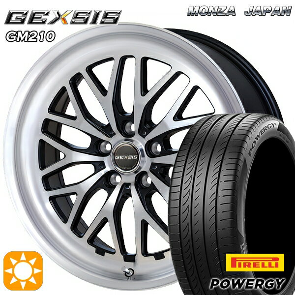 【取付対象】215/45R18 93W XL ピレリ パワジー MONZA ジェクシス GM210 PBK 18インチ 7.5J 5H114.3 サマータイヤホイールセット
