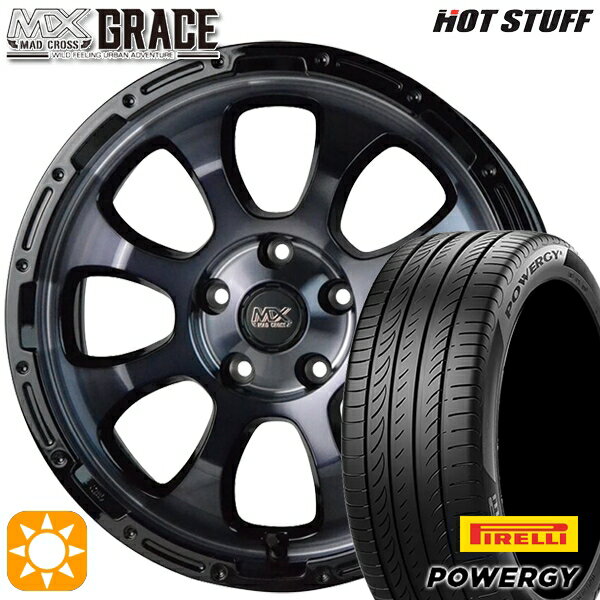 【18日限定!ダイヤモンド会員限定P13倍!】 アイシス ノア 215/45R17 91W XL ピレリ パワジー HotStuff マッドクロス グレイス BKC/BK 17インチ 7.0J 5H114.3 サマータイヤホイールセット