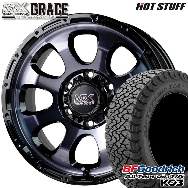 【取付対象】200系ハイエース 215/65R16 103/100S RBL BFグッドリッチ オールテレーン T/A KO3 HotStuff マッドクロス グレイス BKC/BK 16インチ 6.5J 6H139.7 サマータイヤホイールセット