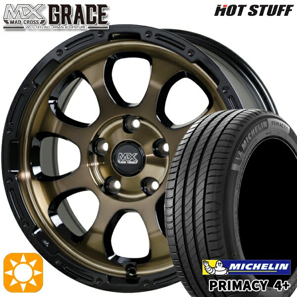 【18日限定!ダイヤモンド会員限定P13倍!】 アイシス ノア 215/45R17 91W XL ミシュラン プライマシー4プラス HotStuff マッドクロス グレイス BRC/BK 17インチ 7.0J 5H114.3 サマータイヤホイールセット