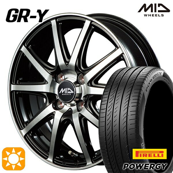 【取付対象】フィット アクア 185/60R15 84H ピレリ パワジー MID ファイナルスピード GR-ガンマ BP 15インチ 5.5J 4H100 サマータイヤホイールセット