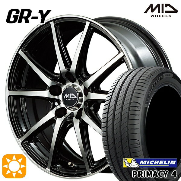 【取付対象】リーフ アクセラ 205/55R16 91W ミシュラン プライマシー4 MID ファイナルスピード GR-ガンマ BP 16インチ 6.5J 5H114.3 サマータイヤホイールセット