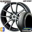 アクセラ アテンザ 215/45R18 89H グッドイヤー ベクター フォーシーズンズ HotStuff ホットスタッフ ジースピード P-02 18インチ 7.5J 5H114.3 メタリックブラックポリッシュ オールシーズンタイヤホイールセット