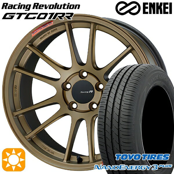 【取付対象】BMW F45/F46 225/45R18 91W トーヨー ナノエナジー3プラス ENKEI エンケイ GTC01RR チタニウムゴールド 18インチ 8.0J 5H112 サマータイヤホイールセット