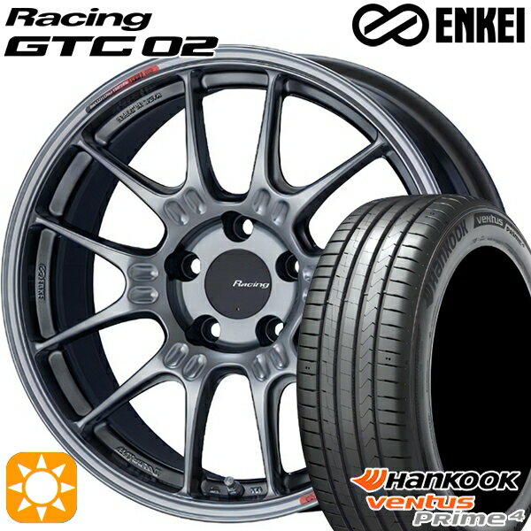 【取付対象】215/60R17 96V ハンコック veNtus PRime4 K135A ENKEI エンケイ レーシング GTC02 ハイパーシルバー 17インチ 7.5J 5H100 サマータイヤホイールセット