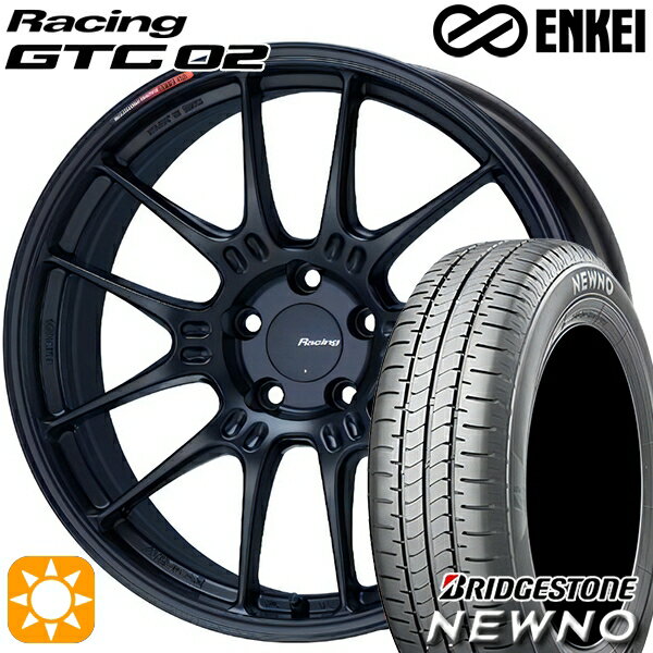 【取付対象】195/45R17 81W ブリヂストン ニューノ ENKEI エンケイ レーシング GTC02 マットブラック 17インチ 7.5J 4H100 サマータイヤホイールセット