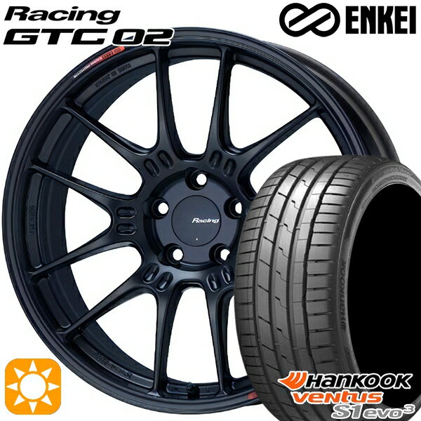 【18日限定!ダイヤモンド会員限定P13倍!】 225/40R19 93Y XL ハンコック veNtus S1 evo3 K127 ENKEI エンケイ レーシング GTC02 マットブラック 19インチ 8.0J 5H114.3 サマータイヤホイールセット