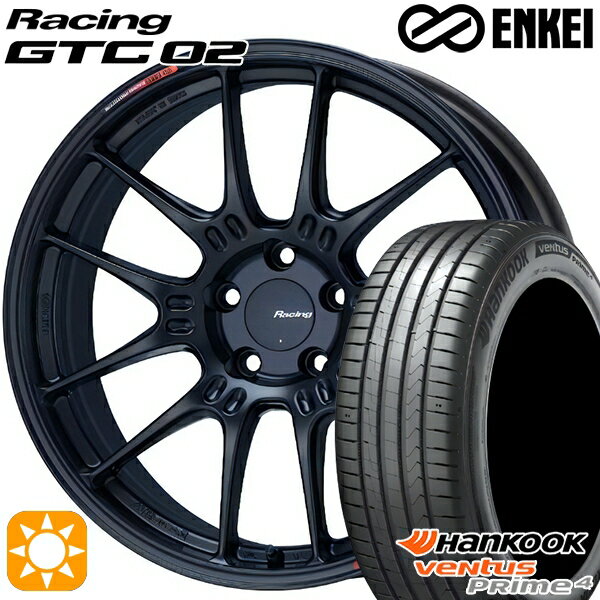 【18日限定!ダイヤモンド会員限定P13倍!】 215/45R17 91W XL ハンコック veNtus PRime4 K135 ENKEI エンケイ レーシング GTC02 マットブラック 17インチ 7.5J 5H114.3 サマータイヤホイールセット