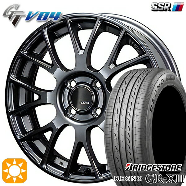 【取付対象】アクア クロスビー 175/60R16 82H ブリヂストン レグノ GR-X3 SSR GTV04 メタリックグレー 16インチ 6.0J 4H100 サマータイヤホイールセット