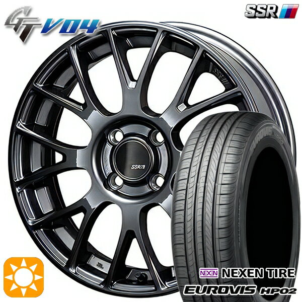 【18日限定!ダイヤモンド会員限定P13倍!】 165/65R15 ネクセン ロードストーン ユーロビズ HP02 SSR GTV04 メタリックグレー 15インチ 5.0J 4H100 サマータイヤホイールセット