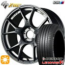 【取付対象】195/45R16 80W ダンロップ ルマン5+ SSR GTX02 ダークシルバー 16インチ 6.5J 4H100 サマータイヤホイールセット