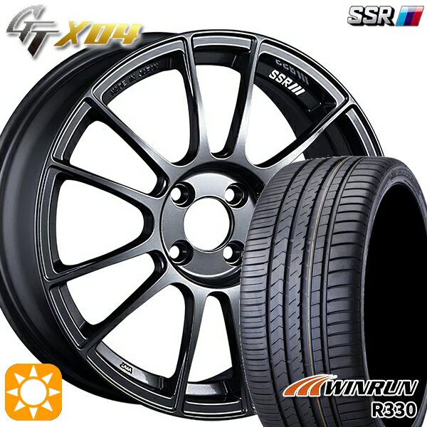 【取付対象】195/40R17 81W XL ウィンラン R330 SSR GTX04 ダークガンメタ 17インチ 7.0J 4H100 サマータイヤホイールセット