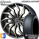 フォレスター 215/55R17 94H ダンロップ ALL SEASON MAXX AS1 モンツァ ワーウィック ハーベル 17インチ 7.0J 5H100 ブラック/ブラッククリアポリッシュ オールシーズンタイヤホイールセット