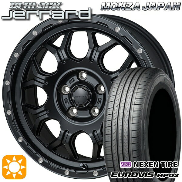 【取付対象】30/50プリウス 185/65R15 ネクセン ロードストーン ユーロビズ HP02 モンツァ ハイブロック ジェラード 15インチ 5.5J 5H100 サマータイヤホイールセット