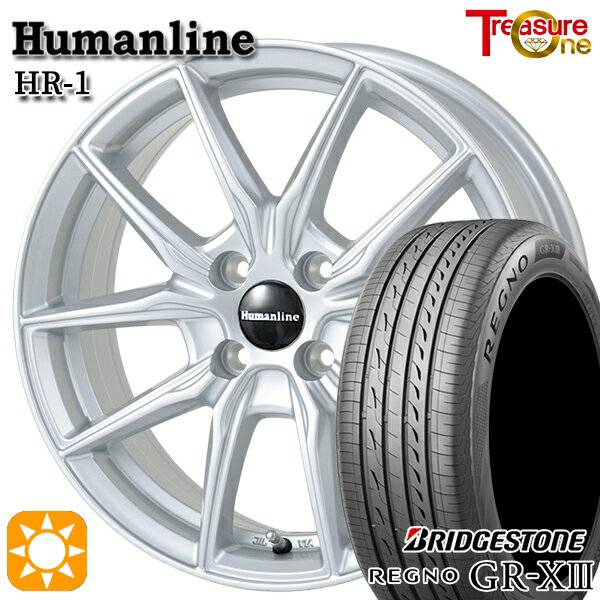 【取付対象】175/65R15 84H ブリヂストン レグノ GR-X3 トレジャーワン ヒューマンライン HR1 シルバー 15インチ 5.5J 4H100 サマータイヤホイールセット