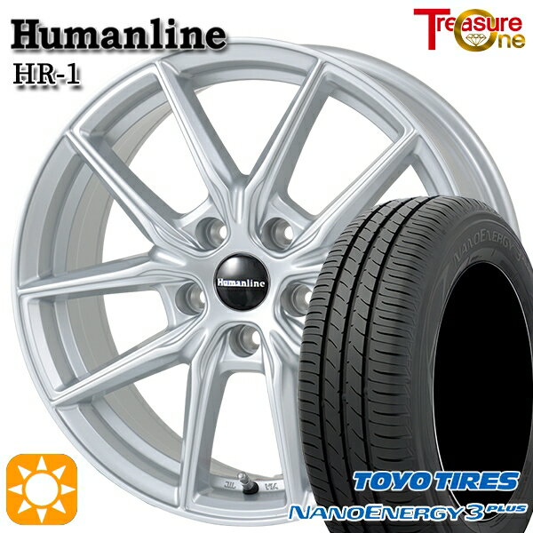 【取付対象】リーフ レヴォーグ 215/50R17 91V トーヨー ナノエナジー3プラス トレジャーワン ヒューマンライン HR1 シルバー 17インチ 7.0J 5H114.3 サマータイヤホイールセット