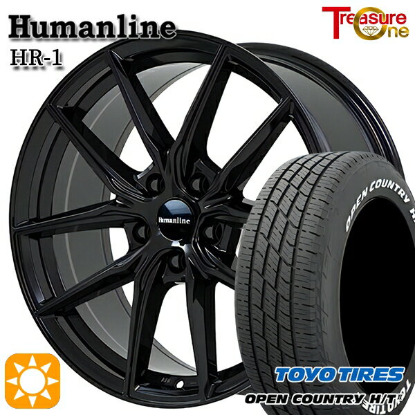 【取付対象】225/60R17 99H トーヨー オープンカントリー H/T2 WL トレジャーワン ヒューマンライン HR1 ブラック 17インチ 7.0J 5H114.3 サマータイヤホイールセット