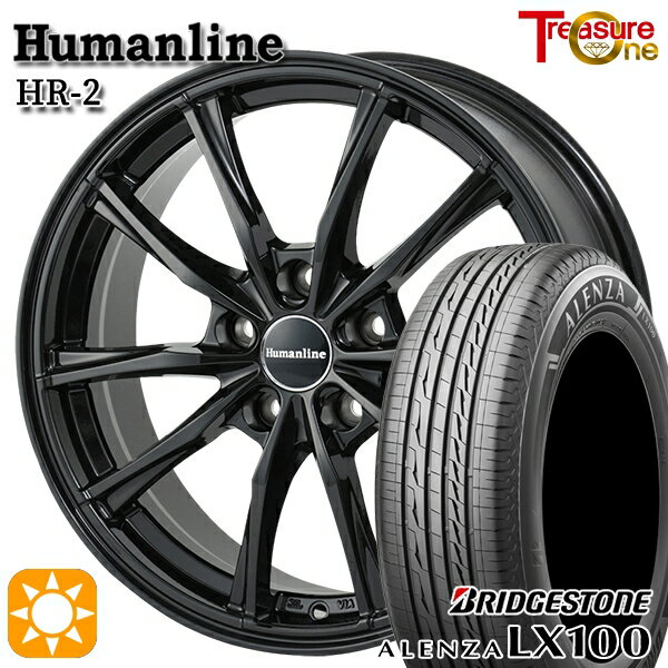 【取付対象】RAV4 CR-V 235/55R19 101V ブリヂストン アレンザ LX100 トレジャーワン ヒューマンライン HR2 ブラック 19インチ 8.0J 5H114.3 サマータイヤホイールセット