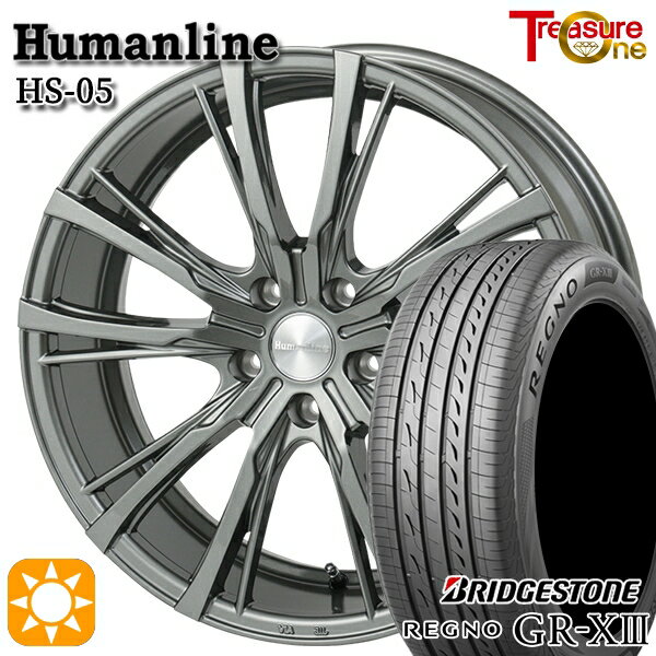 【取付対象】C-HR カローラクロス 225/45R19 96W XL ブリヂストン レグノ GR-X3 トレジャーワン ヒューマンライン HS05 19インチ 7.5J 5H114.3 サマータイヤホイールセット