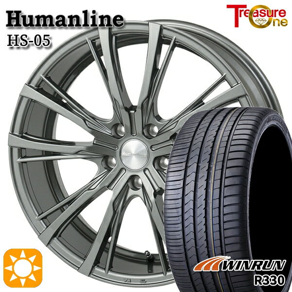 【18日限定!ダイヤモンド会員限定P13倍!】 ノア ヴォクシー 215/35R19 85W XL ウィンラン R330 トレジャーワン ヒューマンライン HS05 19インチ 7.5J 5H114.3 サマータイヤホイールセット