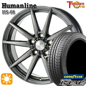 フラッシュクーポン対象★アイシス ノア 215/45R17 91W XL グッドイヤー イーグル LSEXE トレジャーワン ヒューマンライン HS08 ダークグレー 17インチ 7.0J 5H114.3 サマータイヤホイールセット