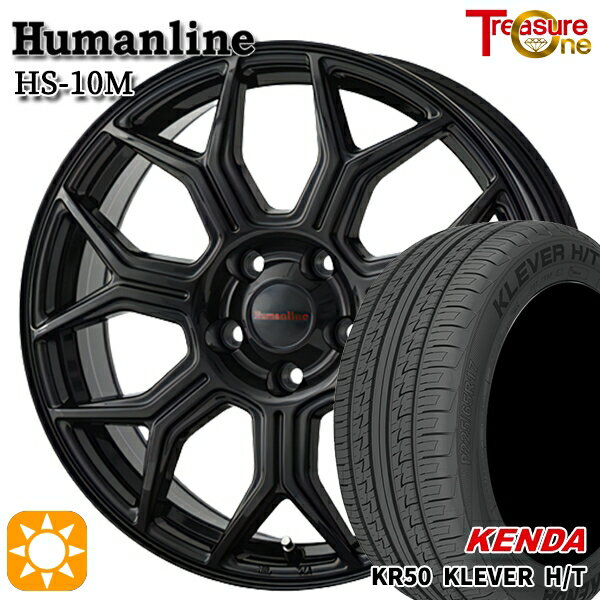 【18日限定!ダイヤモンド会員限定P13倍!】 235/60R18 107H ケンダ クレバー H/T KR50 トレジャーワン ヒューマンライン HS10M ブラック 18インチ 7.0J 5H114.3 サマータイヤホイールセット