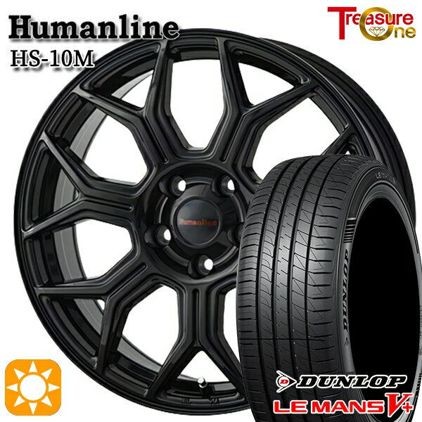 【18日限定!ダイヤモンド会員限定P13倍!】 セレナ 215/40R18 89W XL ダンロップ ルマン5+ トレジャーワン ヒューマンライン HS10M ブラック 18インチ 7.0J 5H114.3 サマータイヤホイールセット