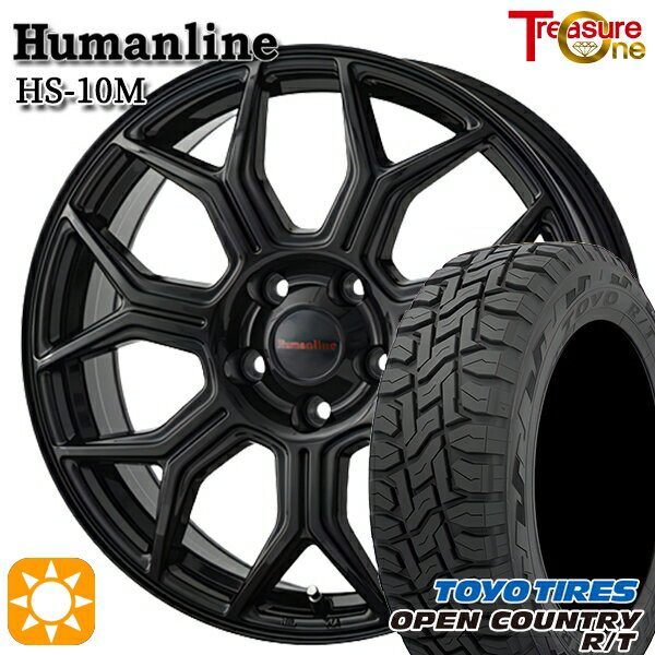 【取付対象】225/65R17 102Q トーヨー オープンカントリー R/T トレジャーワン ヒューマンライン HS10M ブラック 17インチ 7.0J 5H114.3 サマータイヤホイールセット
