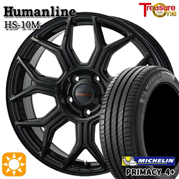 【取付対象】215/65R16 98H ミシュラン プライマシー4プラス トレジャーワン ヒューマンライン HS10M ブラック 16インチ 6.5J 5H114.3 サマータイヤホイールセット